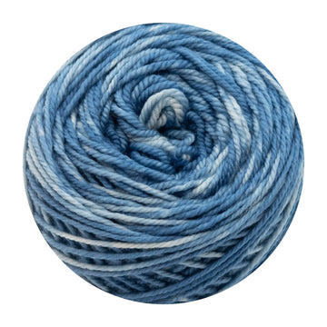 Naturally dyed pure merino in BlueBert - indigo and white colourway