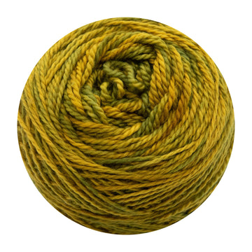 Naturally dyed pure merino in GoldStar - Gold green colourway