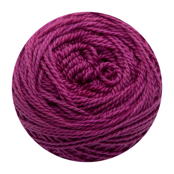 Naturally dyed pure merino in TheRockStar - vibrant purple pink colourway
