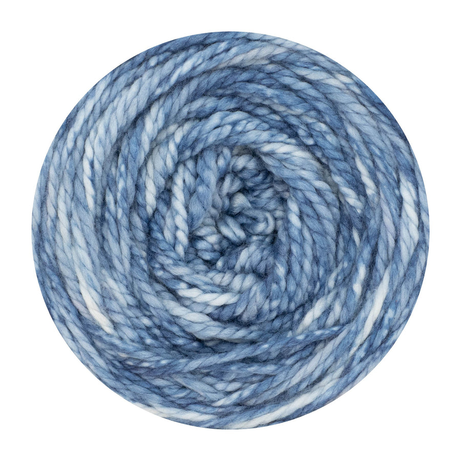 2ply bulky hand dyed sock yarn, naturally dyed, blue