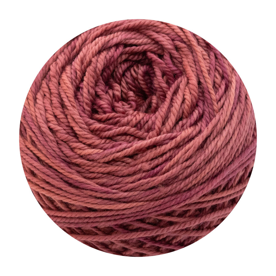 Naturally dyed pure merino in CactusRose - warm pink colourway