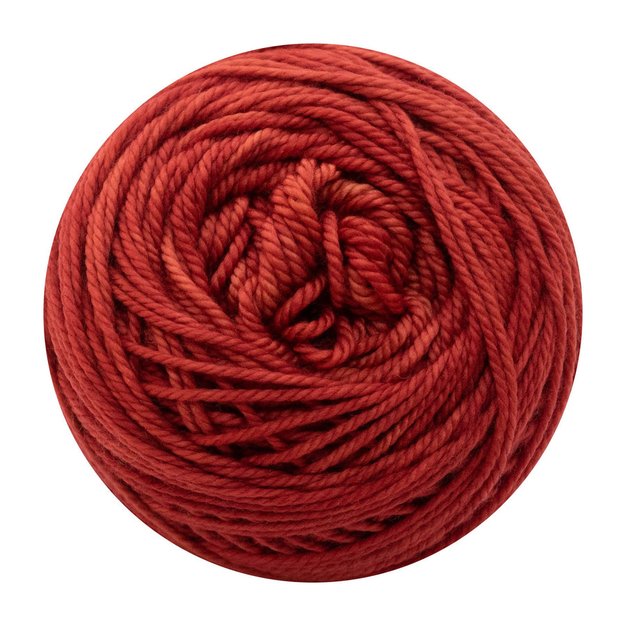 Naturally dyed pure merino in CherryDimple - red colourway