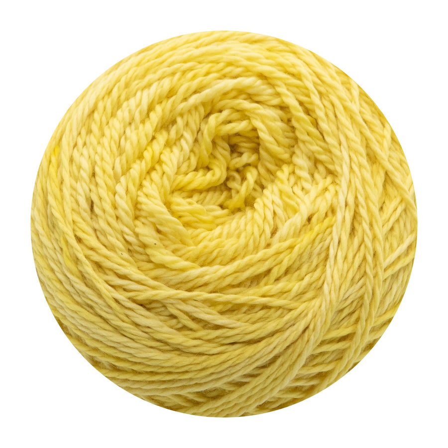 Naturally dyed pure merino in FlashDance - yellow colourway