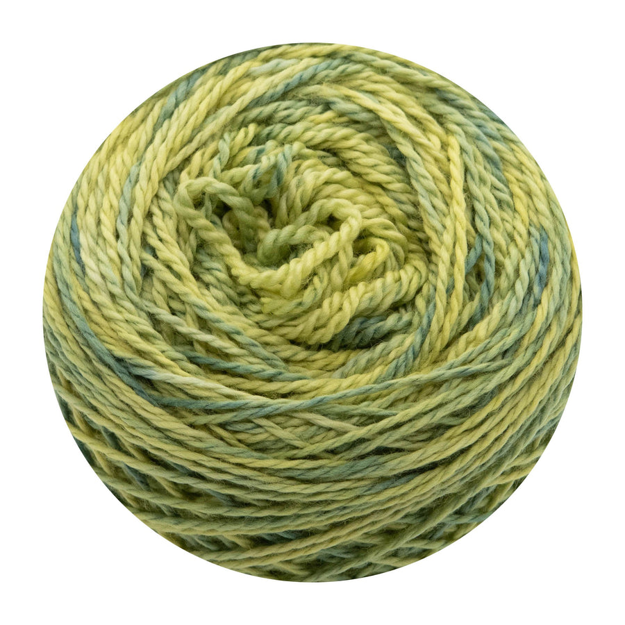 Naturally dyed pure merino in LimeLight - bright green yellow colourway