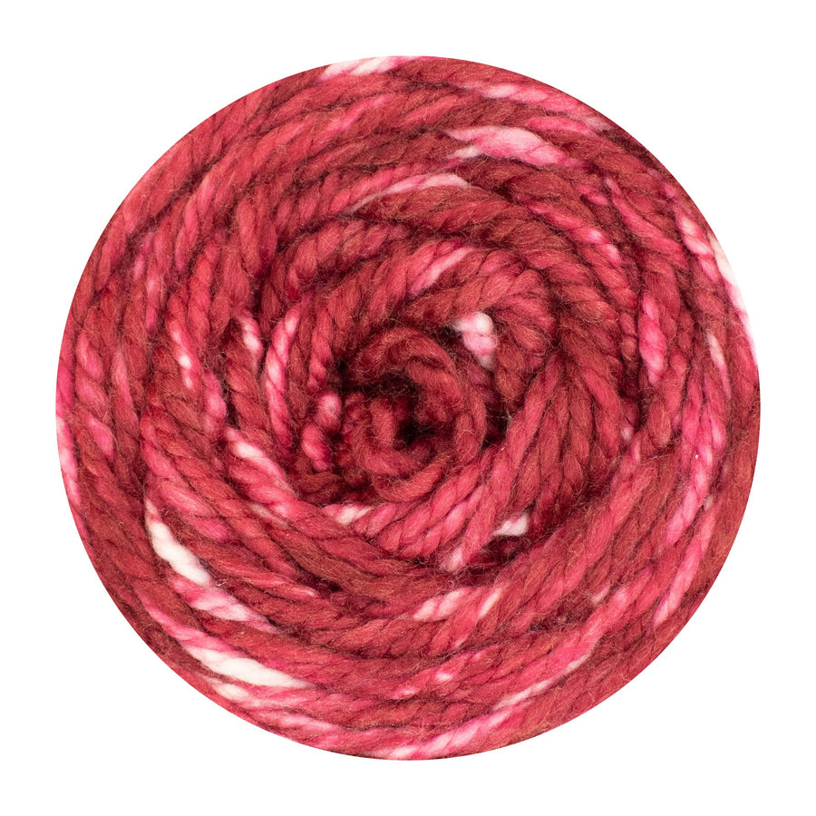 2ply bulky hand dyed sock yarn, naturally dyed, red
