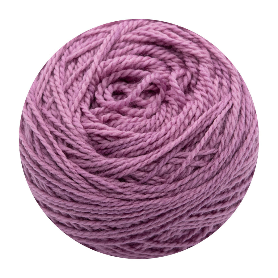 Naturally dyed pure merino in PlumLips - lavender pink colourway