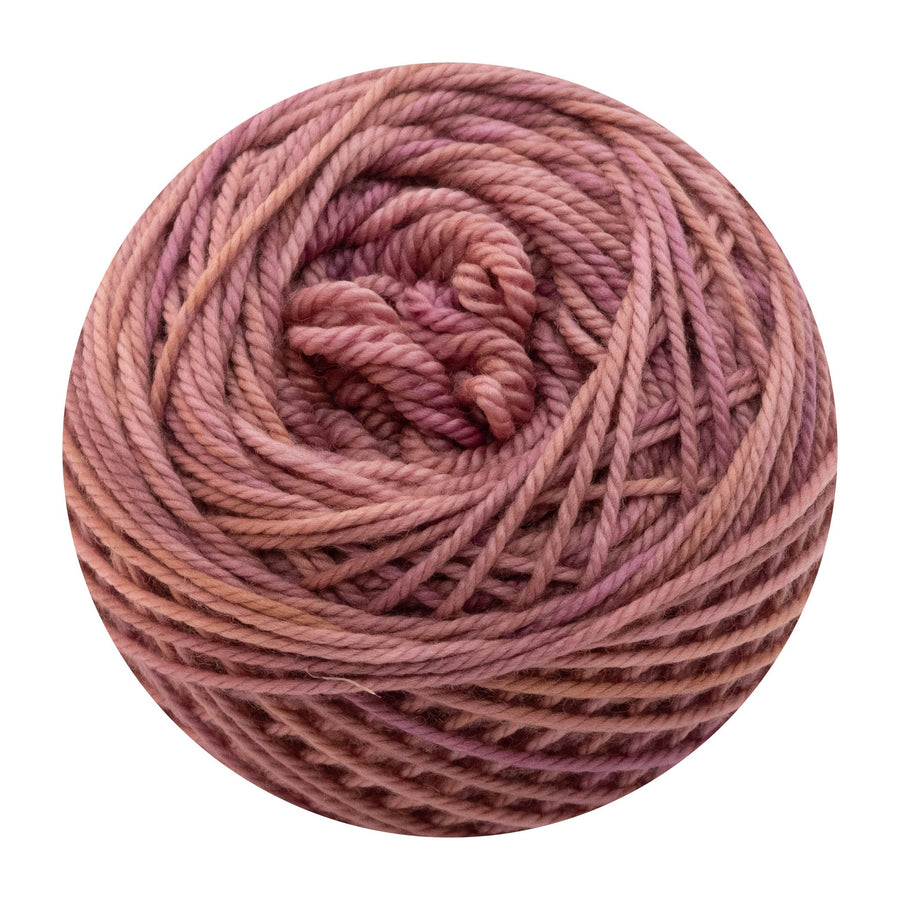 Naturally dyed pure merino in RosyVille - Dusky pink colourway