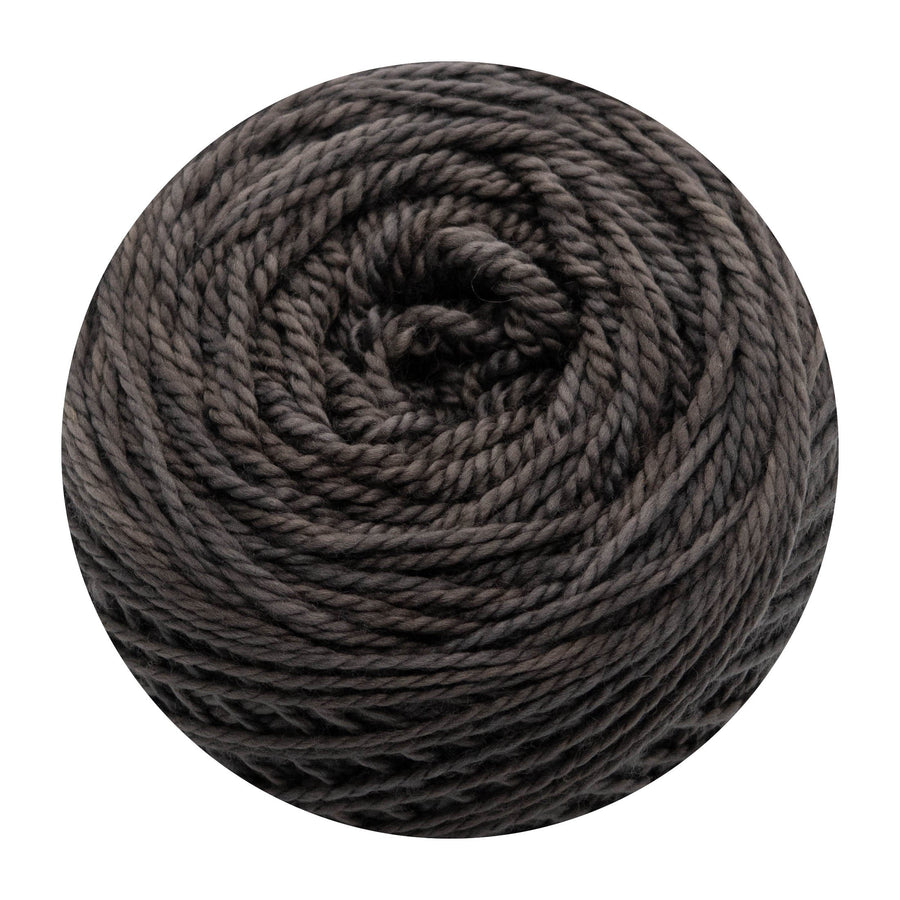Naturally dyed pure merino in Smoxy - warm dark grey colourway