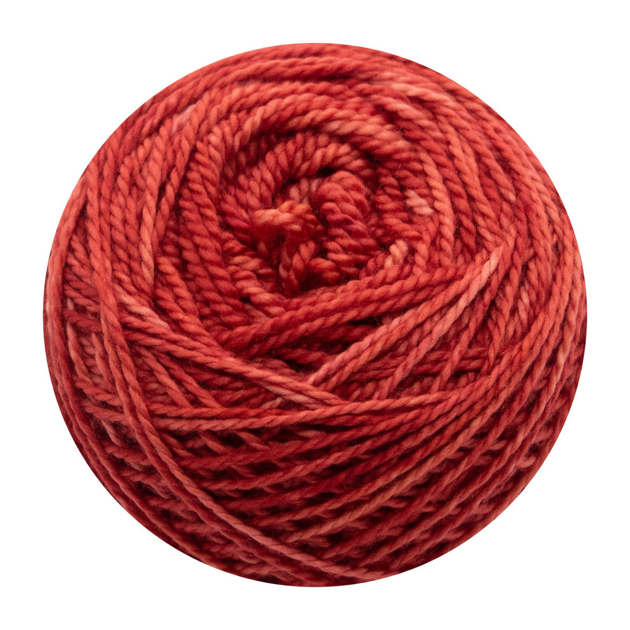 Naturally dyed pure merino in StrawberryLips - red colourway