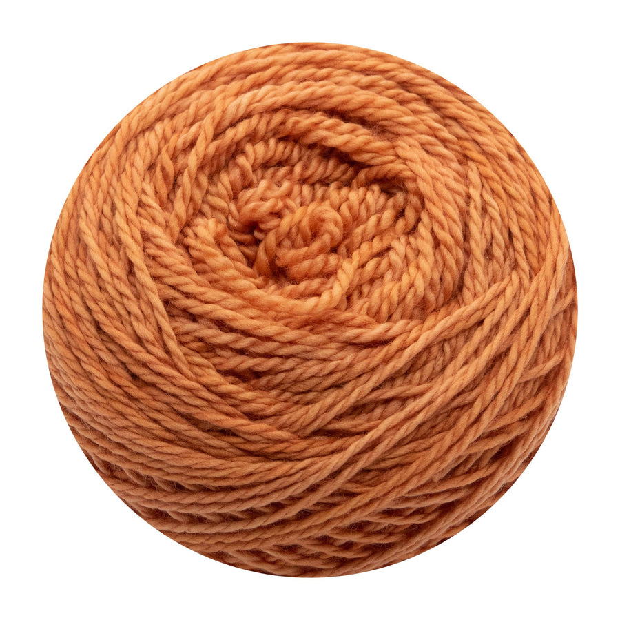 Naturally dyed pure merino in StripTease - orange colourway